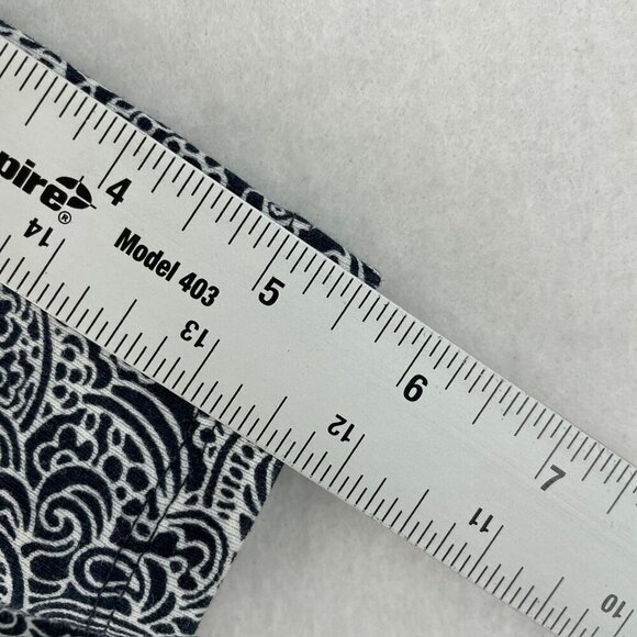 Rafaella Blouse Womens 1X Black White Paisley V Neck Cap Sleeve Knit Pullover - Picture 4 of 11